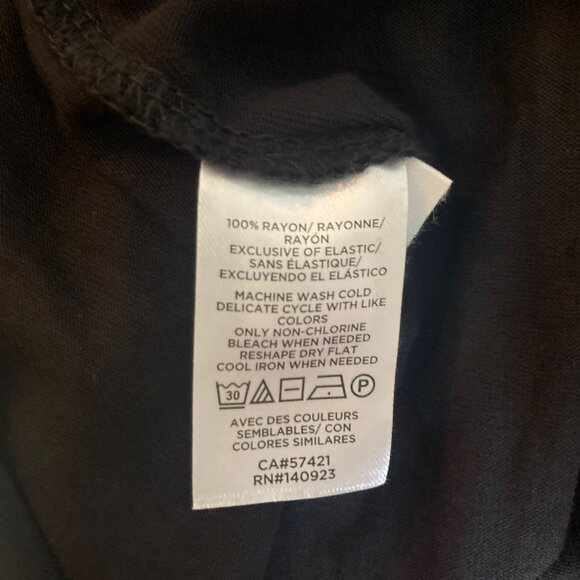 LOFT V-Neck Maxi Tank Dress Small Black Flowy Resort Vacation Beach Minimal - Picture 6 of 7